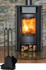 Prémiové krbové nářadí třídílné v černém provedení, ručky nerez, Lienbacher 21.02.644.2