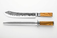 FORGED Olive - řeznický nůž a ocílka diamond