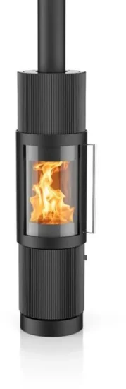 Krbová kamna Hase Elvas, black ceramic fan pattern texture, montagne Krbová kamna Hase Elvas, black ceramic fan pattern texture, montagne