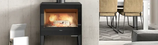Litinová krbová kamna Hergom Glance L, volně stojící