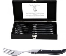 Laguiole Style de Vie - Luxury - Vidličky, rukojeť ebenové dřevo 6 ks