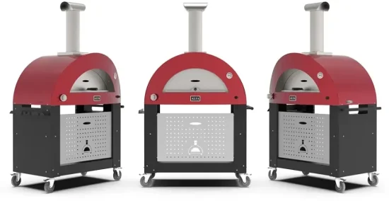 Domácí pizza pec Alfa Forni 2 PIZZE Hybrid LPG, antik červená