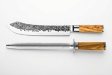 FORGED Olive - řeznický nůž a ocílka diamond