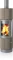 Krbová kamna Hase Osaka, black, ceramic fan pattern texture, alabastr