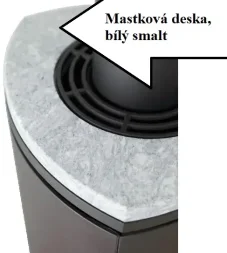 Jotul, mastková deska horní pro F 373v2 ADVANCE WHE, bílý smalt