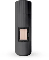 Akumulační krbová kamna Hoxter Blox R 55, keramika černá matná Akumulační krbová kamna Hoxter Blox R 55, keramika černá matná