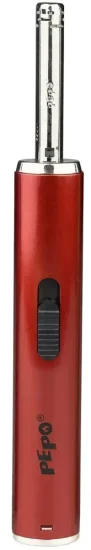 PEPO, větru odolný metalický zapalovač, červená