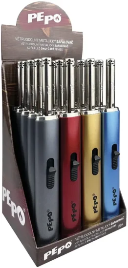 PEPO, větru odolný metalický zapalovač