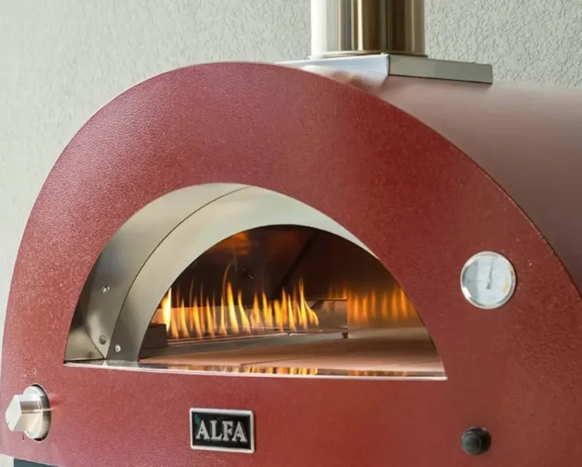 Domácí pizza pec Alfa Forni 1 PIZZA Hybrid LPG, antik červená