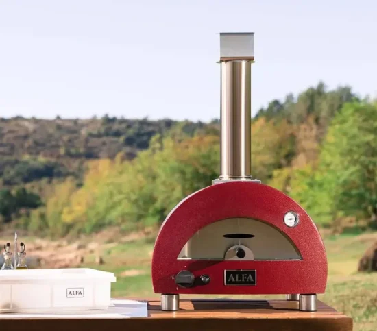 Domácí pizza pec Alfa Forni 1 PIZZA Hybrid LPG, antik červená