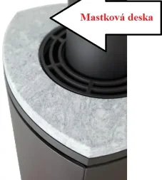 Jotul, mastková deska horní pro F 360/370 Advance BP, černý lak