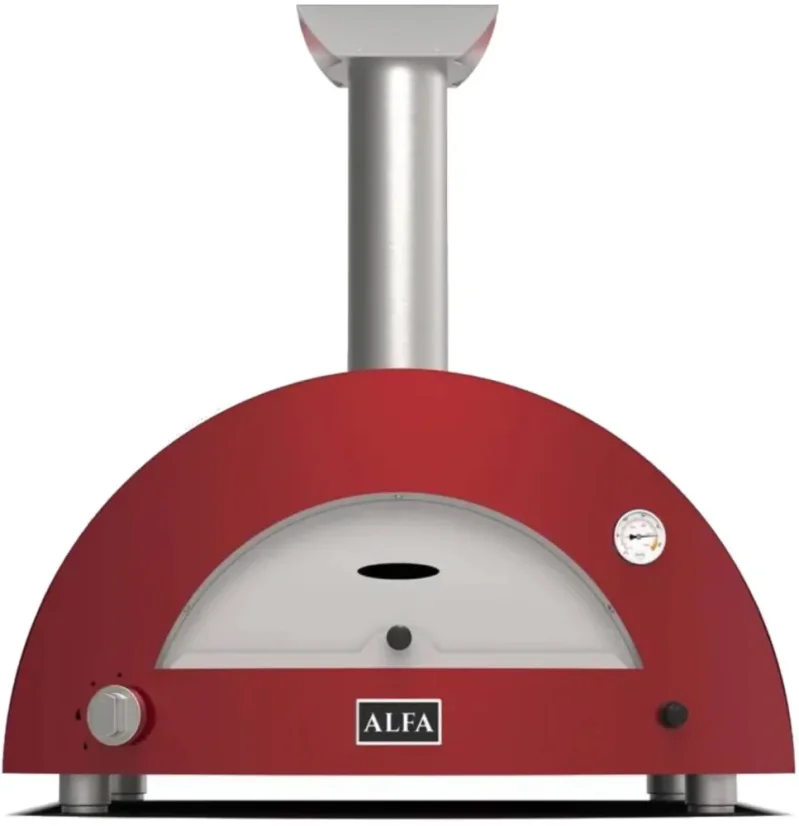 Domácí pizza pec Alfa Forni 2 PIZZE Hybrid LPG, antik červená