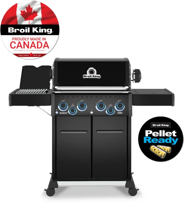 Plynový gril Broil King Baron 490 IRX Shadow, s možností pelet
