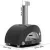 Domácí pizza pec Alfa Forni 1 PIZZA Hybrid LPG, šedá