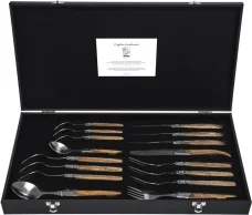 Laguiole Style de Vie - Luxury, Sada příborů 16 ks, rukojeť olivové dřevo Laguiole Style de Vie - Luxury, Sada příborů 16 ks, rukojeť olivové dřevo