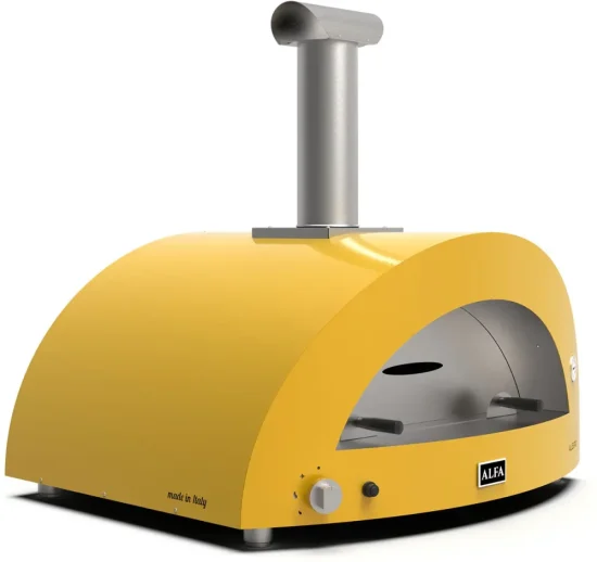 Domácí pizza pec Alfa Forni 5 PIZZE Hybrid NG, ohnivě žlutá