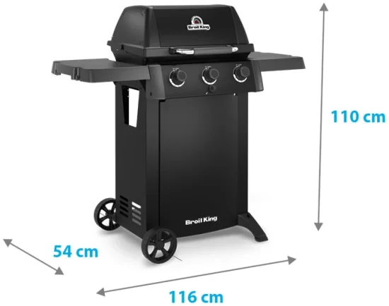 Rozměry grilu, Broil King Gem 310 Shadow Rozměry grilu, Broil King Gem 310 Shadow
