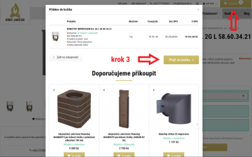 Krok 3: přejít do košíku