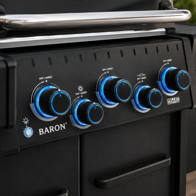 Plynový gril Broil King Baron 490 IRX Shadow, s možností pelet