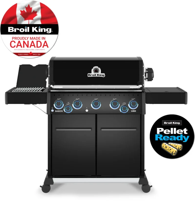 Plynový gril Broil King Baron 590 IRX Shadow, s možností pelet