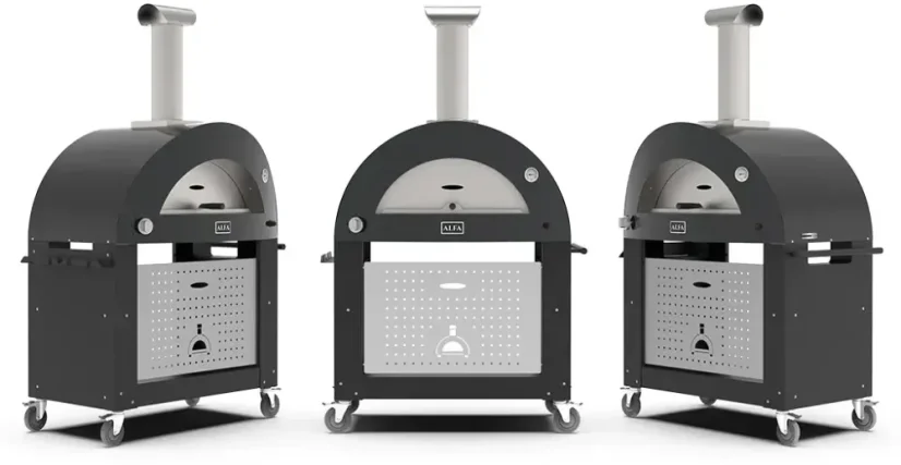 Domácí pizza pec Alfa Forni 3 PIZZE Hybrid LPG, šedá