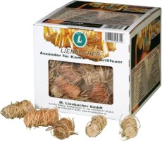 Podpalovač z dřevité vlny v boxu 1kg, 80ks, Lienbacher