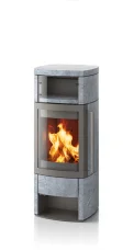 Krbová kamna Hase Jena, titan, mastek, s krycími dvířky ohřívacího prostoru