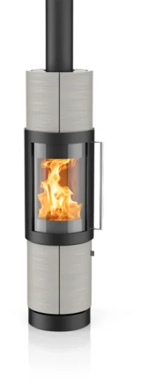 Krbová kamna Hase Elvas, black, ceramic lined texture, muschel Krbová kamna Hase Elvas, black, ceramic lined texture, muschel