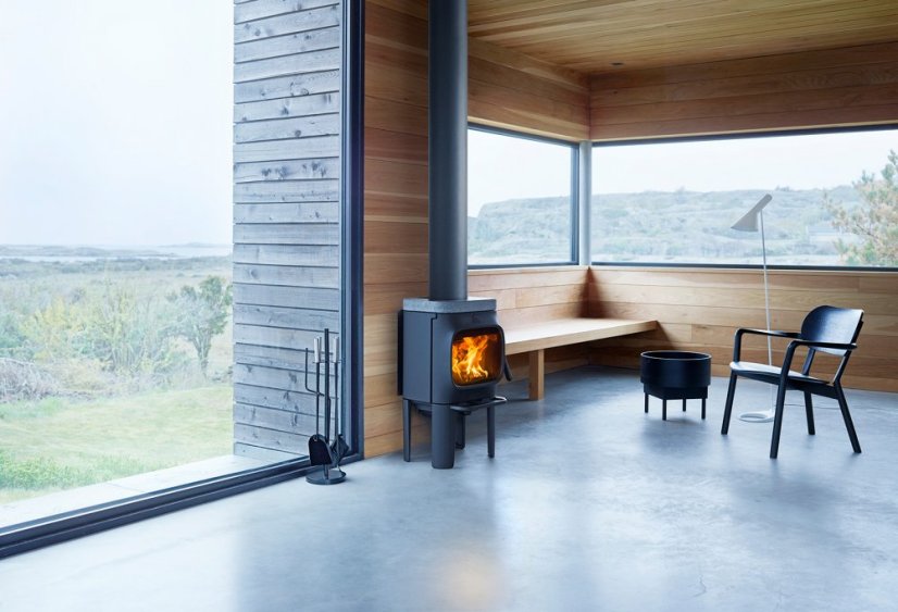 Krbová kamna Jotul F 105 R LL, mastková deska, interiér