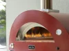 Domácí pizza pec Alfa Forni 3 PIZZE Modern, hybrid, antik červená