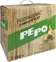 PEPO, podpalovač z dřevité vlny 150 ks PEFC