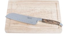 Laguiole Style de Vie - Luxury - Nůž santoku s dřevěným prkénkem