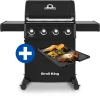 Plynový gril Broil King Crown 410 Shadow, akční set s litinovou deskou
