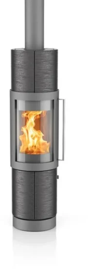 Krbová kamna Hase Elvas, silvergey, ceramic lined texture, meteorit Krbová kamna Hase Elvas, silvergey, ceramic lined texture, meteorit