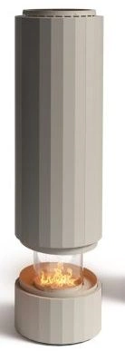 Planika Pillar Silk Grey, designový krb na bioethanol