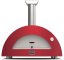Alfa Forni domácí pizza pec na dřevo, 2 PIZZE wood, antik červená