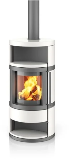 Krbová kamna Hase Como, silvergrey, ceramic alabaster