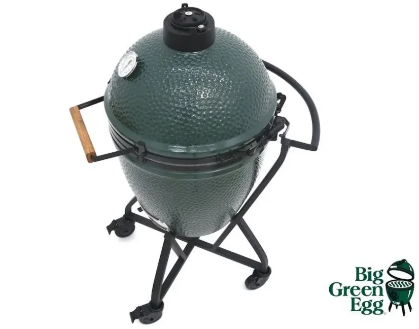 Big Green Egg XL, integgrovaný pojízdný stojan s držadlem
