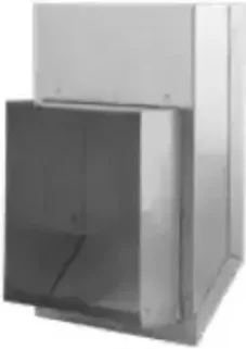 Karl, vzduchotechnika, přechodka - kanál 150 x 50 mm / mřížka SOLID 175 x 195 mm