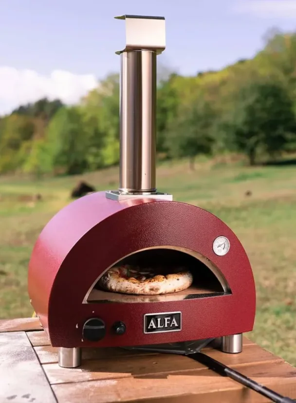Domácí pizza pec Alfa Forni 1 PIZZA Hybrid LPG, antik červená