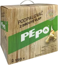 PEPO, podpalovač z dřevité vlny 150 ks PEFC PEPO, podpalovač z dřevité vlny 150 ks PEFC