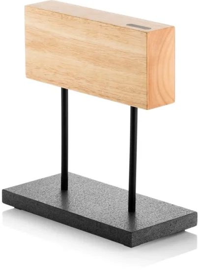 Style de Vie, magnetický stojan na nože s kamenným podstavcem, magnetická část dub