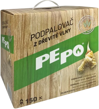 PEPO, podpalovač z dřevité vlny 150 ks PEFC