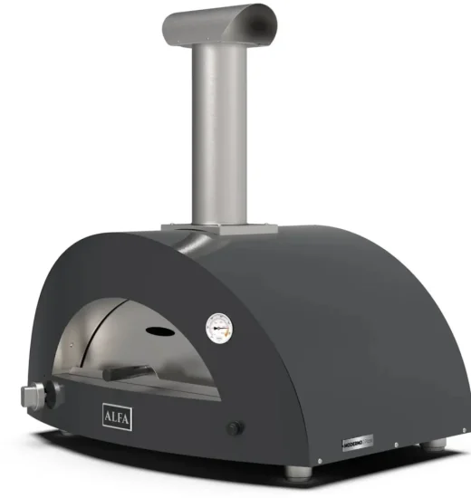 Domácí pizza pec Alfa Forni 5 PIZZE Hybrid LPG, šedá