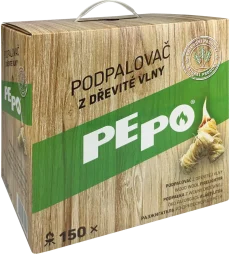 PEPO, podpalovač z dřevité vlny 150 ks PEFC PEPO, podpalovač z dřevité vlny 150 ks PEFC